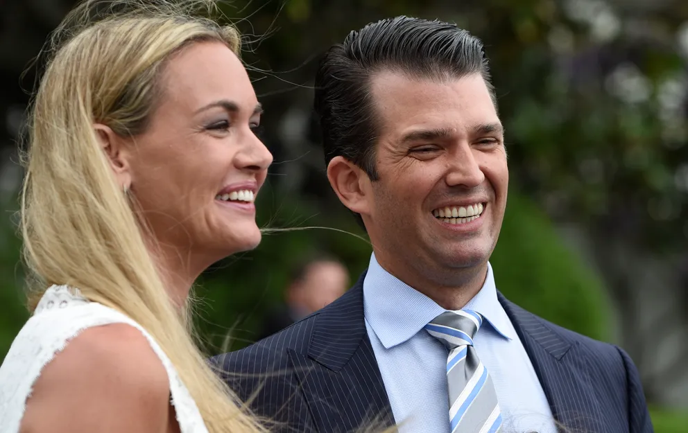 Vanessa Trump and Donald Trump Jr. at the 139th White House Easter Egg Roll in Washington, D.C., on April 17, 2017. | Source: Getty Images