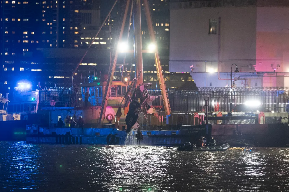 A scene from where the helicopter crashed into the Hudson River. | Source: Getty Images